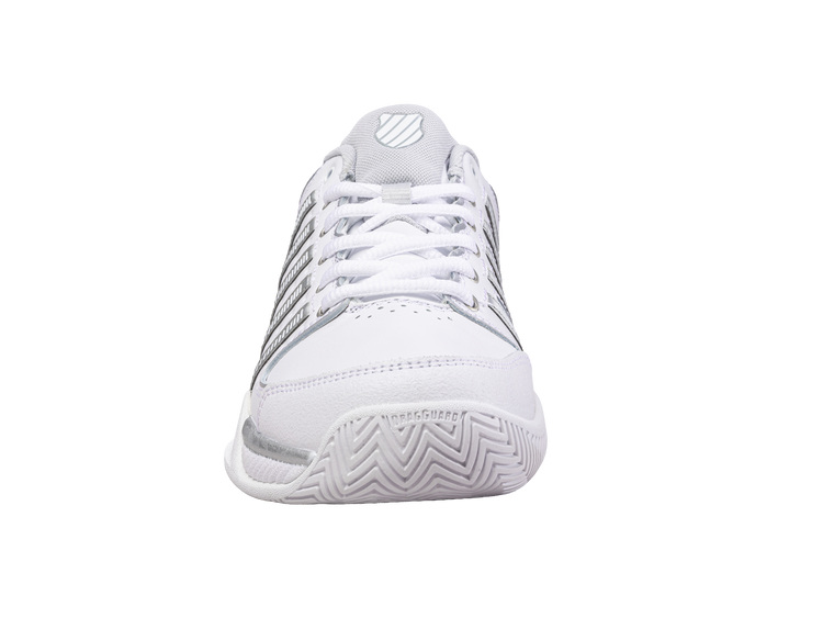 93379-107-M | WOMENS HYPERCOURT EXPRESS LEATHER | WHITE/SILVER/GLACIER GRAY