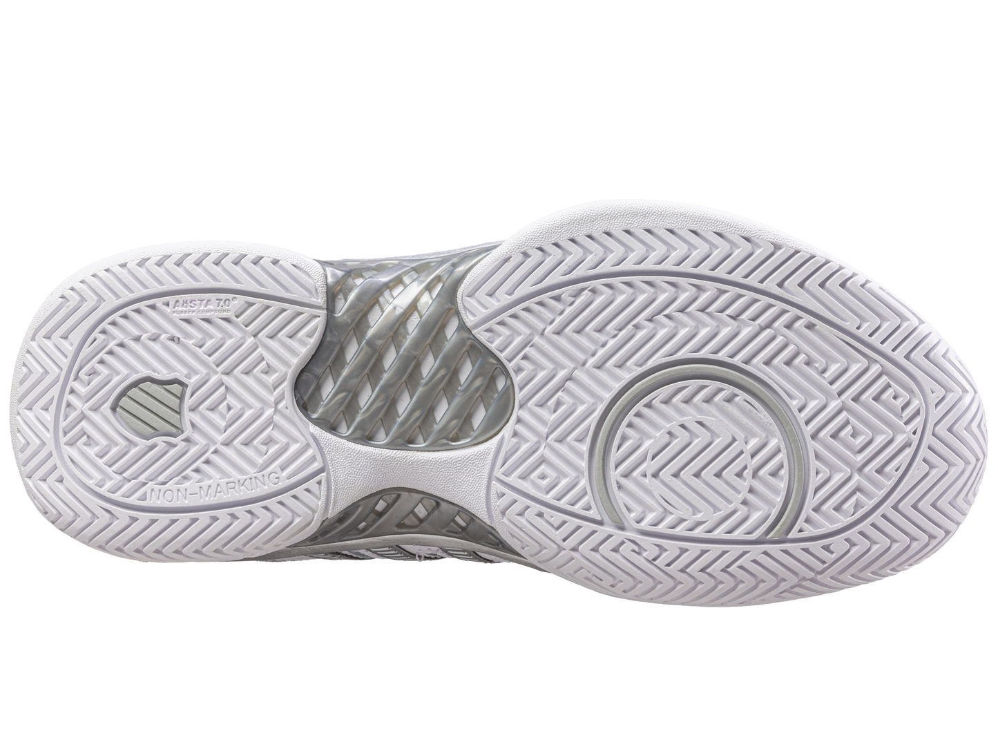 93379-107-M | WOMENS HYPERCOURT EXPRESS LEATHER | WHITE/SILVER/GLACIER GRAY