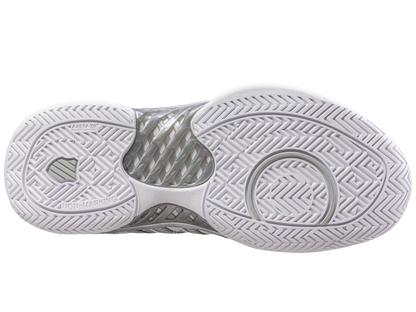 93379-107-M | WOMENS HYPERCOURT EXPRESS LEATHER | WHITE/SILVER/GLACIER GRAY