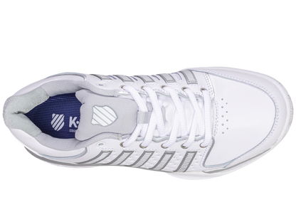 93379-107-M | WOMENS HYPERCOURT EXPRESS LEATHER | WHITE/SILVER/GLACIER GRAY