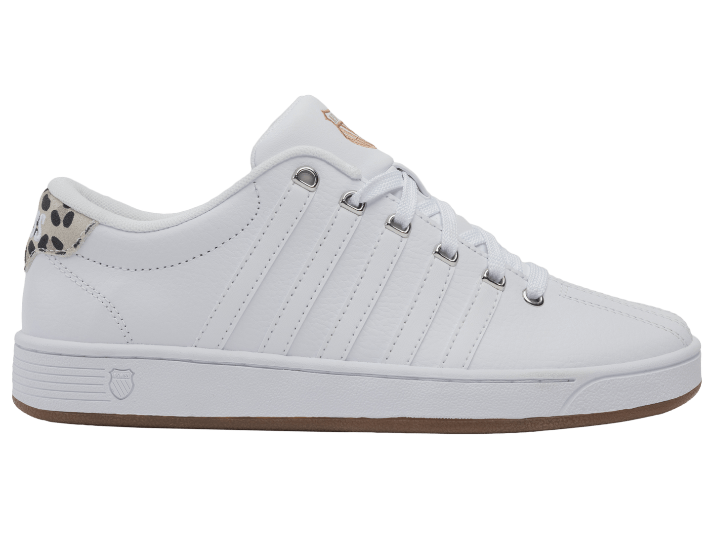 93629 - 139 - M | COURT PRO II CMF SP | WHITE/LITE GUM/LEOPARD - K - Swiss US - FOOTWEAR