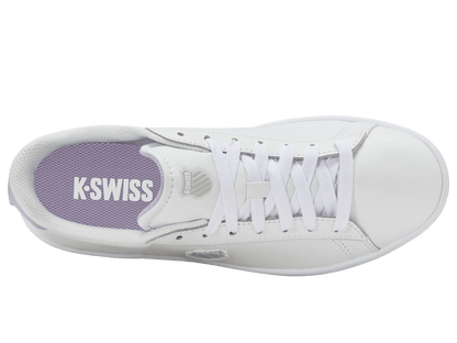 94412 - 155 - M | COURT SHIELD II | WHITE/OYSTER MUSHROOM/LILAC - K - Swiss US - FOOTWEAR