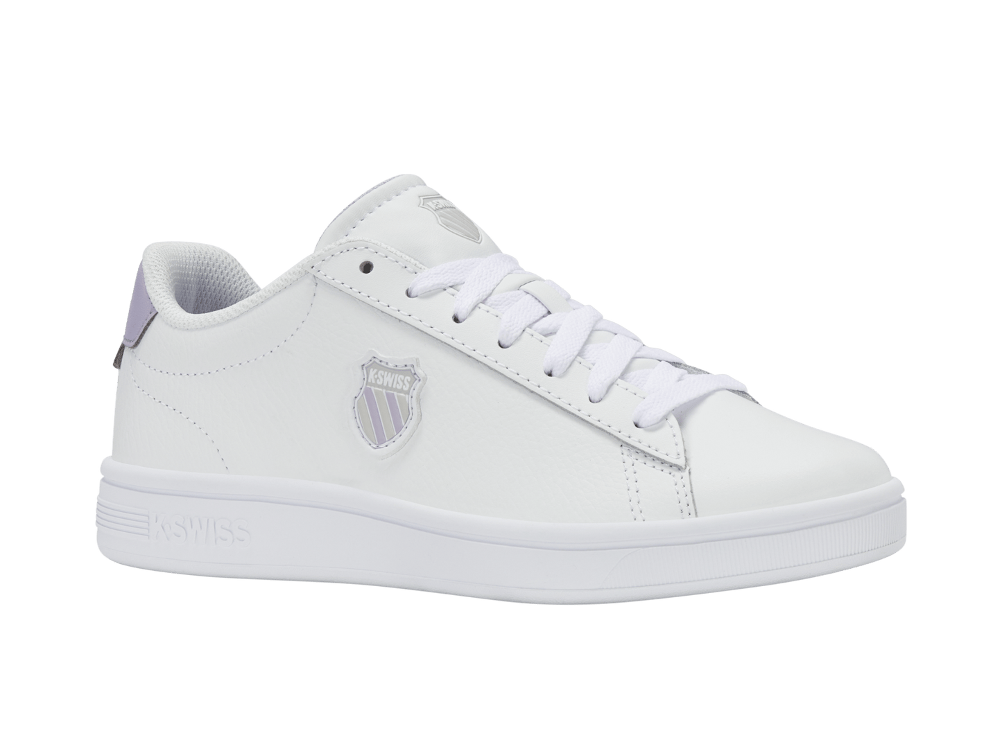 94412 - 155 - M | COURT SHIELD II | WHITE/OYSTER MUSHROOM/LILAC - K - Swiss US - FOOTWEAR