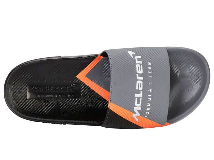 94422-090-M | SLIDE SANDAL X MCLAREN F1 TEAM | ANTHRACITE/BLACK/PAPAYA