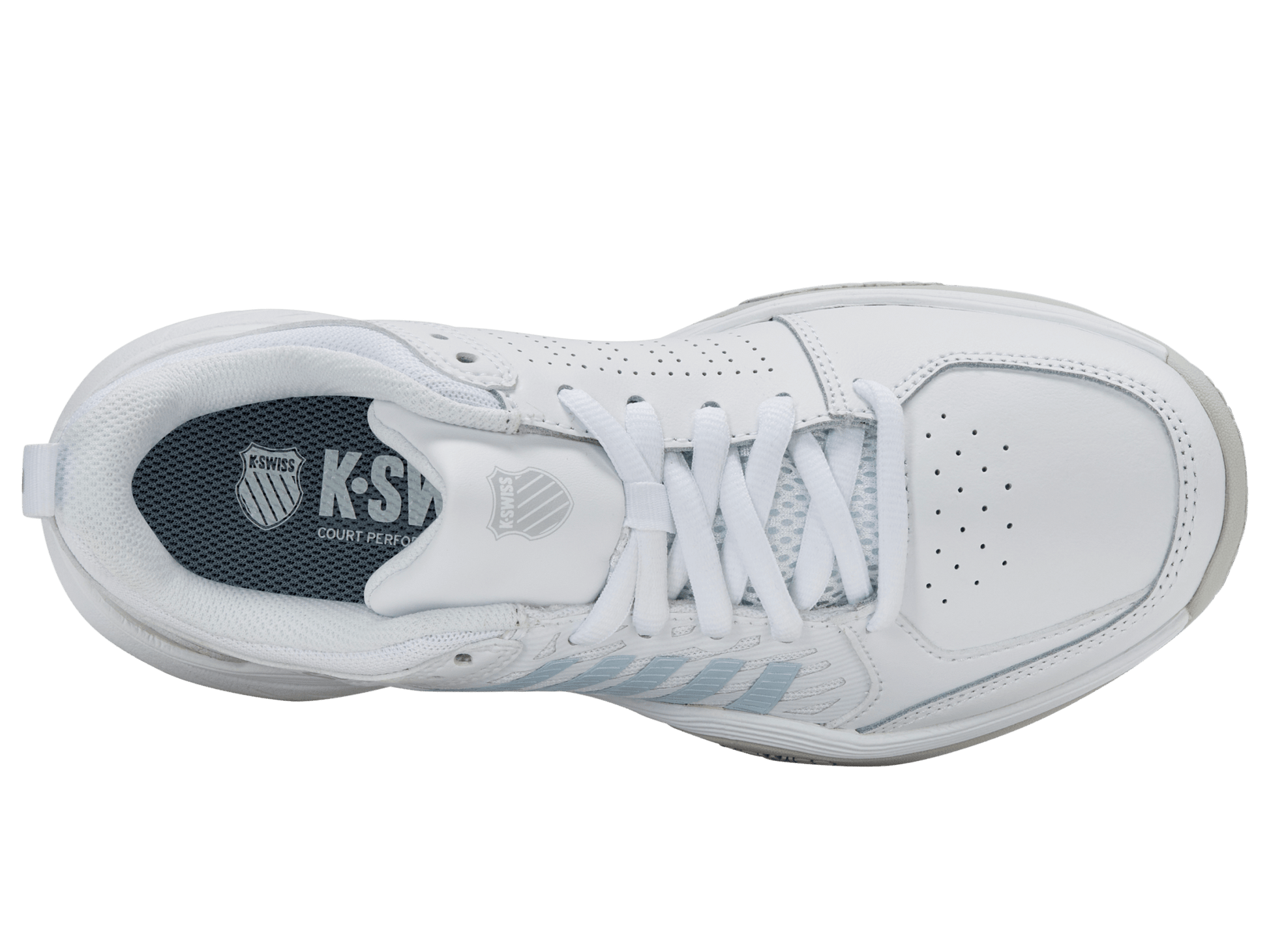 94428 - 117 - M | COURT EXPRESS 2 | WHITE/BALLAD BLUE/DAWN BLUE - K - Swiss US - FOOTWEAR