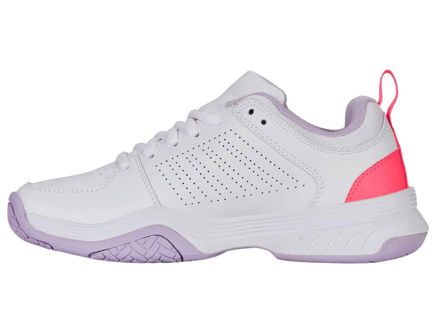 94428 - 182 - M | COURT EXPRESS 2 | WHITE/ORCHID PETAL/NEON BLAZE - K - Swiss US - FOOTWEAR