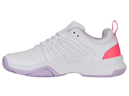94428 - 182 - M | COURT EXPRESS 2 | WHITE/ORCHID PETAL/NEON BLAZE - K - Swiss US - FOOTWEAR