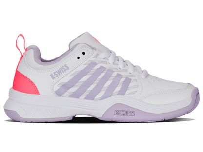 Chaussures de Tennis K-Swiss Femme Court Express 2 Clay White Neon Mint Black Chaussures de Tennis K-Swiss Femme Court Express 2 Clay White Neon Mint Black