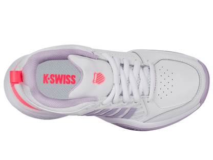 94428 - 182 - M | COURT EXPRESS 2 | WHITE/ORCHID PETAL/NEON BLAZE - K - Swiss US - FOOTWEAR