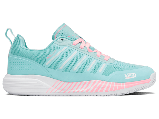 94436 - 411 - M | ULTRA COURT PADEL | SOFT NEON BLUE/WHITE/NEON BUBBLE GUM - K - Swiss US - FOOTWEAR