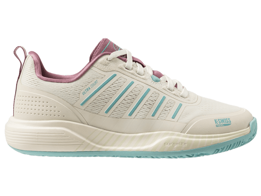 94436 - 970 - M | ULTRA COURT PADEL | WHITE/LILAS/PASTEL TURQUOISE - K - Swiss US - FOOTWEAR