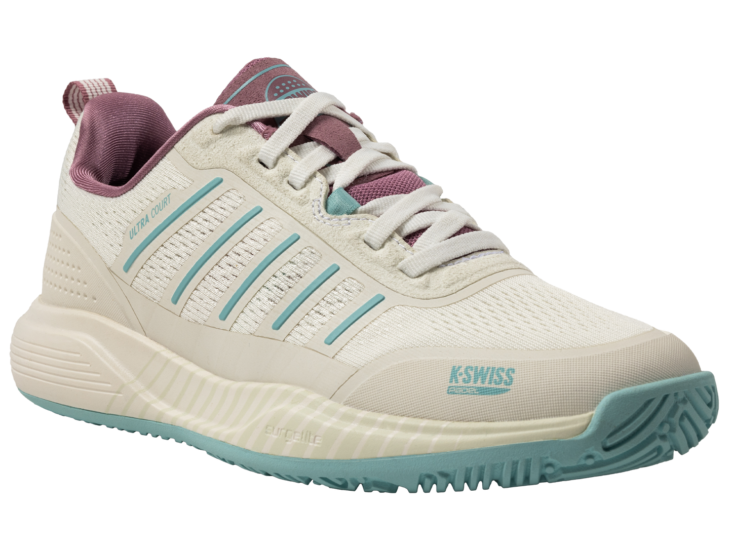 94436-970-M | ULTRA COURT PADEL | WHITE/LILAS/PASTEL TURQUOISE