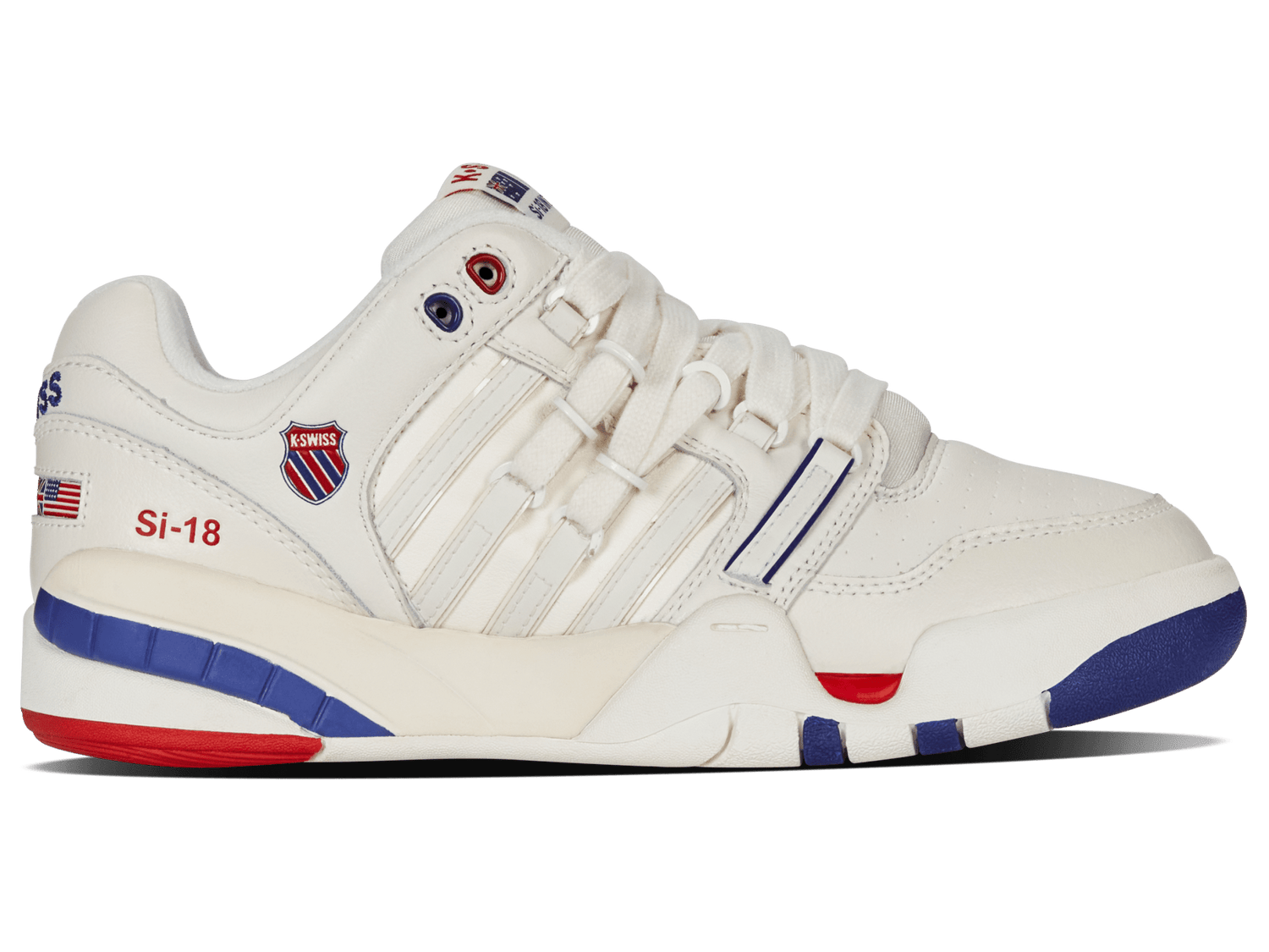 94440 - 124 - M | SI - 18 INTERNATIONAL C | BRILLIANT WHITE/CLASSIC BLUE/RED - K - Swiss US - FOOTWEAR