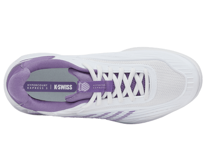 94603 - 160 - M | HYPERCOURT EXPRESS 3 | WHITE/PURPLE HAZE/LUNAR ROCK - K - Swiss US - FOOTWEAR