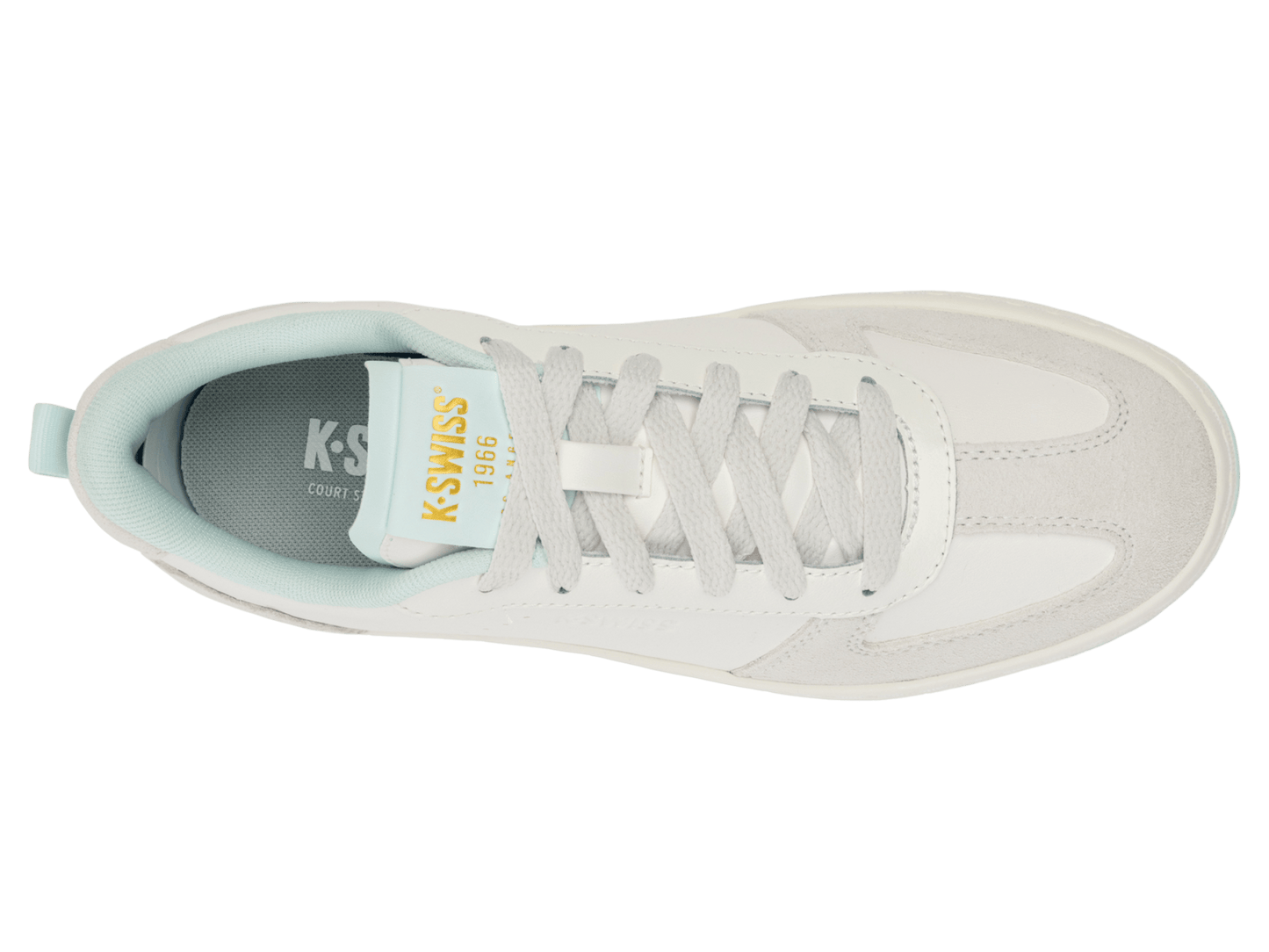 94734 - 051 - M | COURT VARSITY | CLOUD DANCER/SNOW WHITE/MINT JULEP - K - Swiss US - FOOTWEAR