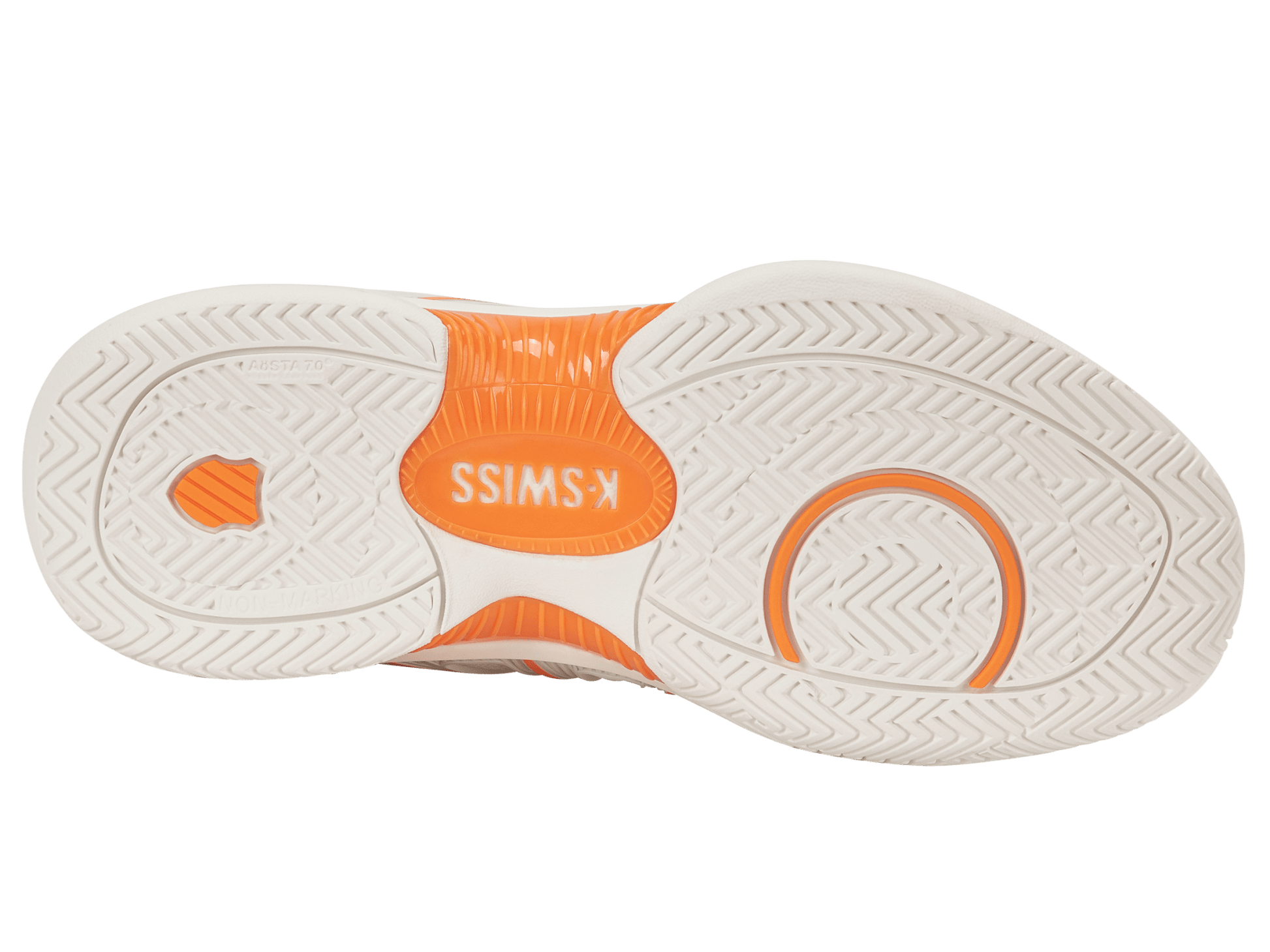 94902-127-M | EXPRESS LIGHT PICKLEBALL 2 | BLANC DE BLANC/BLAZING ORANGE - K-Swiss US - FOOTWEAR