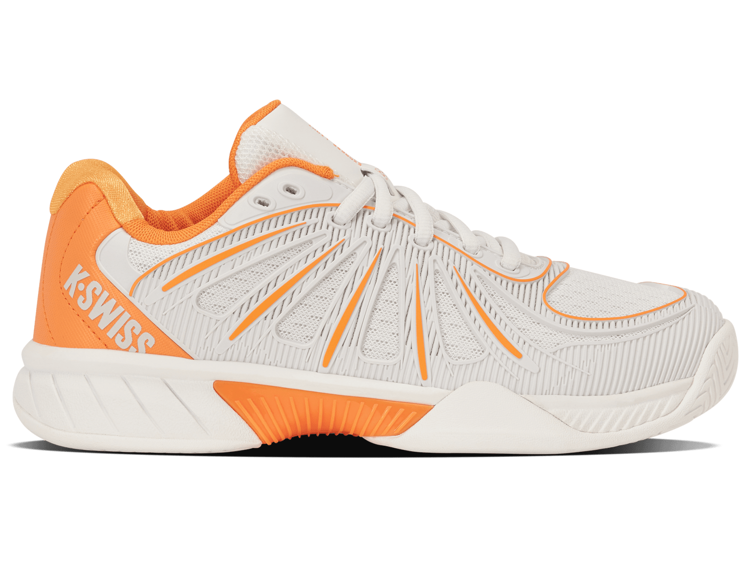 94902-127-M | EXPRESS LIGHT PICKLEBALL 2 | BLANC DE BLANC/BLAZING ORANGE - K-Swiss US - FOOTWEAR