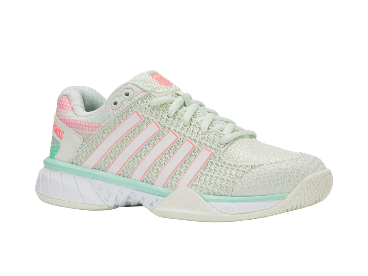 96563 - 440 - M | EXPRESS LIGHT PICKLEBALL | ICE/HONEYDEW/NEON PASTEL PINK - K - Swiss US - FOOTWEAR