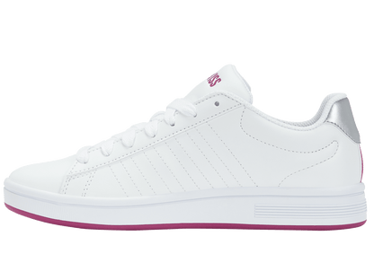 96599-111-M | COURT SHIELD | WHITE/FESTIVAL FUCHSIA/SILVER