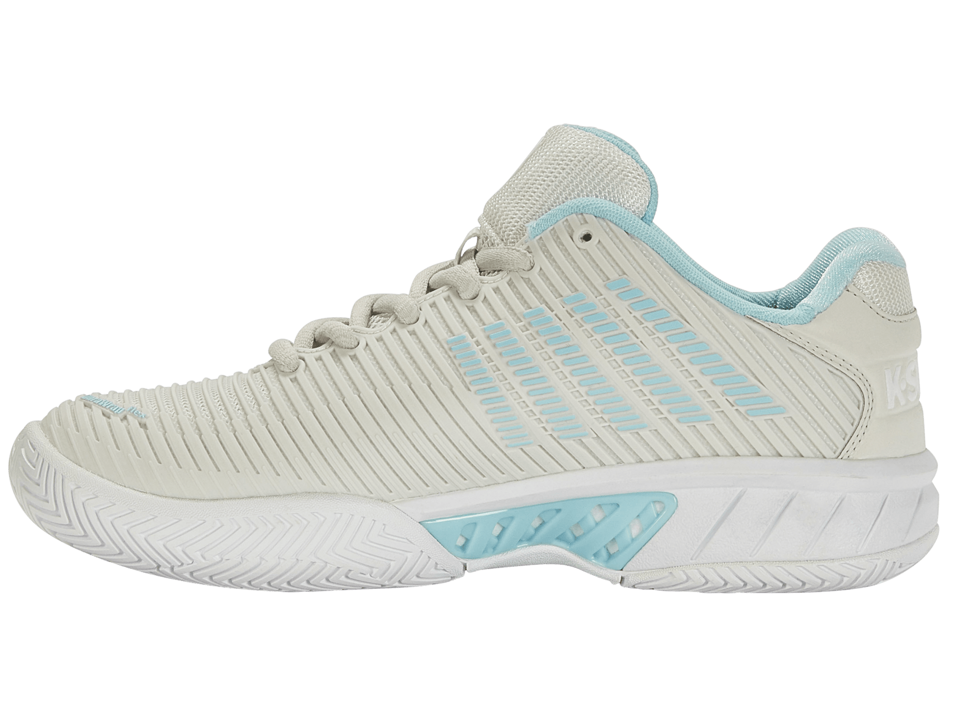 96613 - 089 - M | HYPERCOURT EXPRESS 2 | VAPOROUS GRAY/WHITE/BLUE GLOW - K - Swiss US - FOOTWEAR