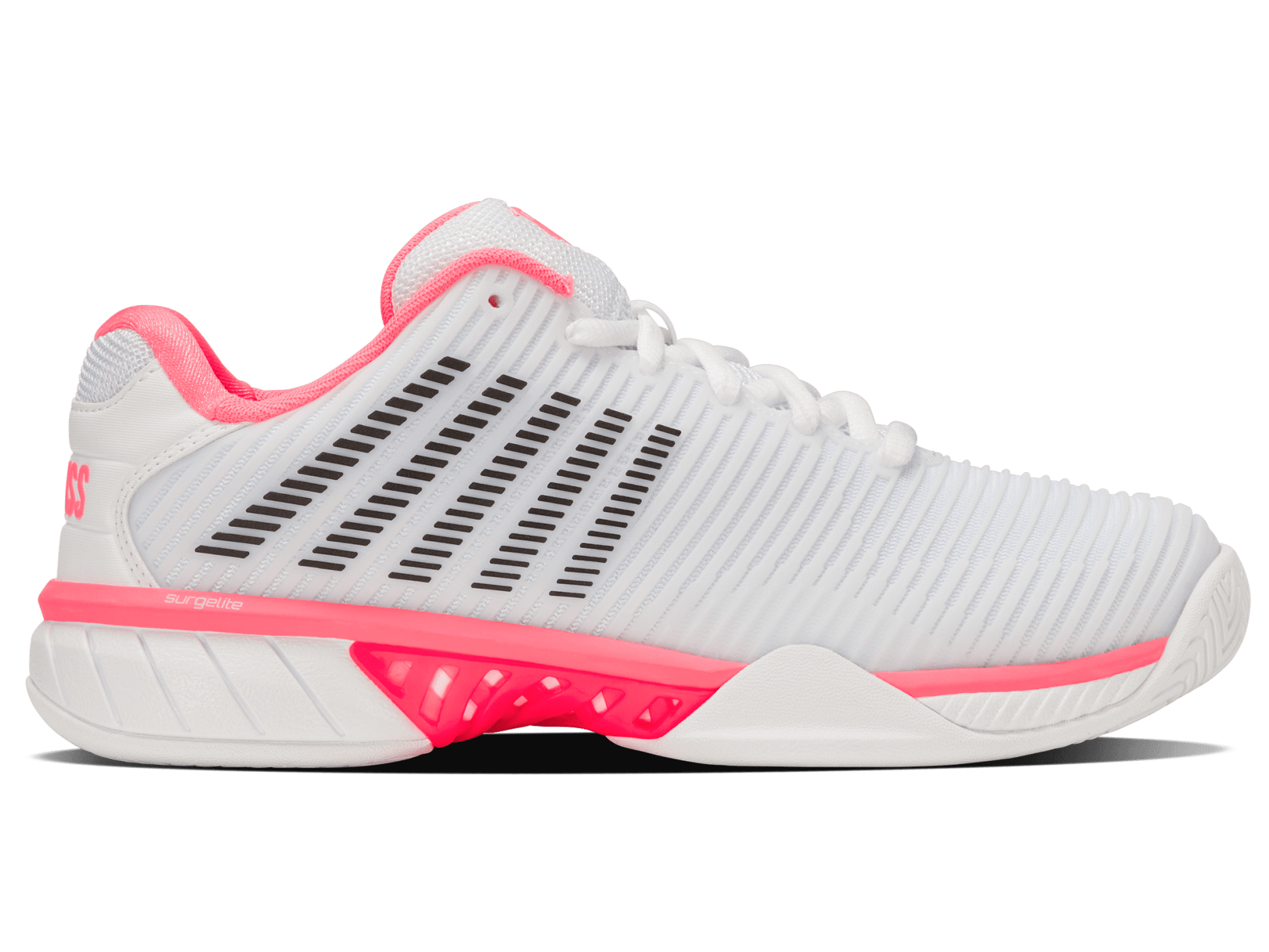 96613 - 173 - M | HYPERCOURT EXPRESS 2 | WHITE/NEON PASTEL PINK/BLACK - K - Swiss US - FOOTWEAR