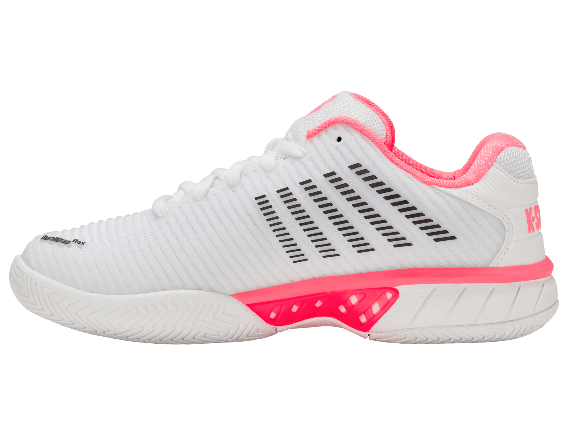96613 - 173 - M | HYPERCOURT EXPRESS 2 | WHITE/NEON PASTEL PINK/BLACK - K - Swiss US - FOOTWEAR