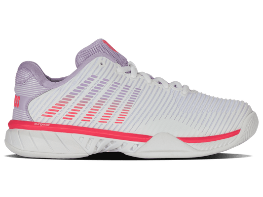 96613 - 182 - M | HYPERCOURT EXPRESS 2 | WHITE/ORCHID PETAL/NEON BLAZE - K - Swiss US - FOOTWEAR