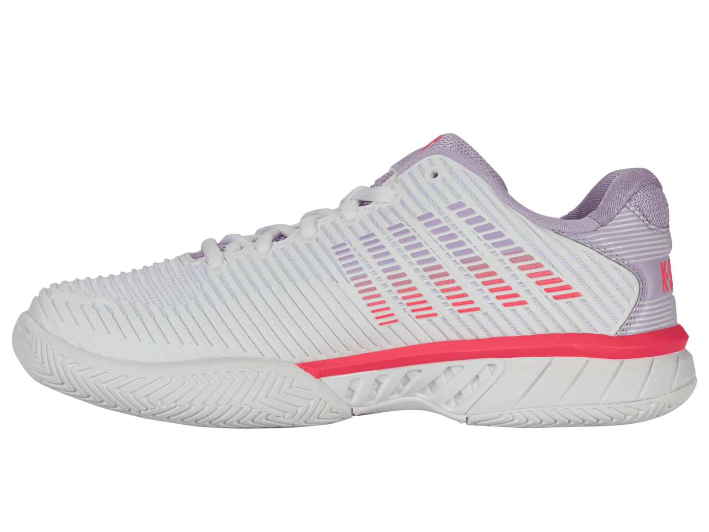 96613 - 182 - M | HYPERCOURT EXPRESS 2 | WHITE/ORCHID PETAL/NEON BLAZE - K - Swiss US - FOOTWEAR