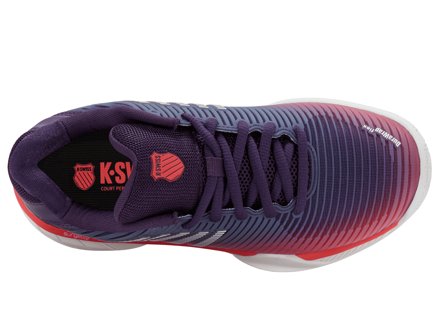 96613 - 593 - M | HYPERCOURT EXPRESS 2 | PURPLE PLUMERIA/WHITE/HOT CORAL - K - Swiss US - FOOTWEAR