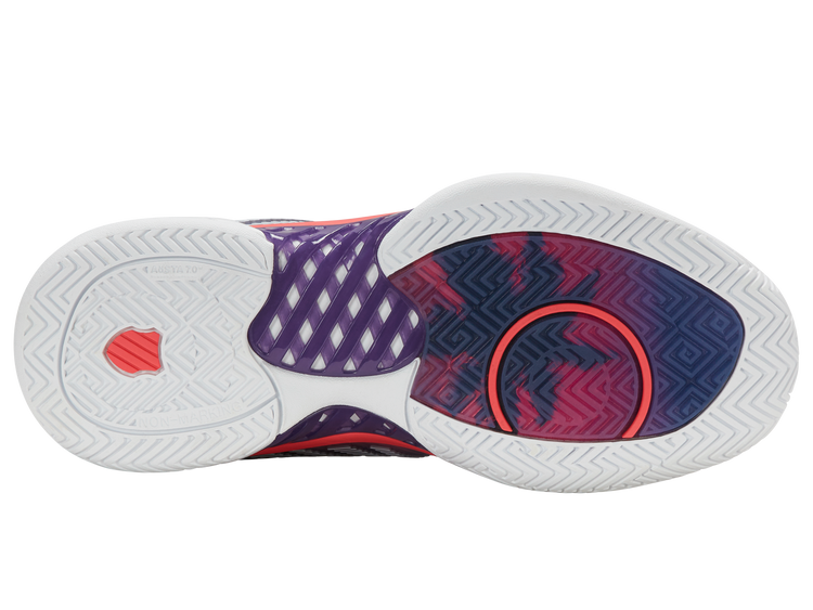 96613-593-M | HYPERCOURT EXPRESS 2 | PURPLE PLUMERIA/WHITE/HOT CORAL