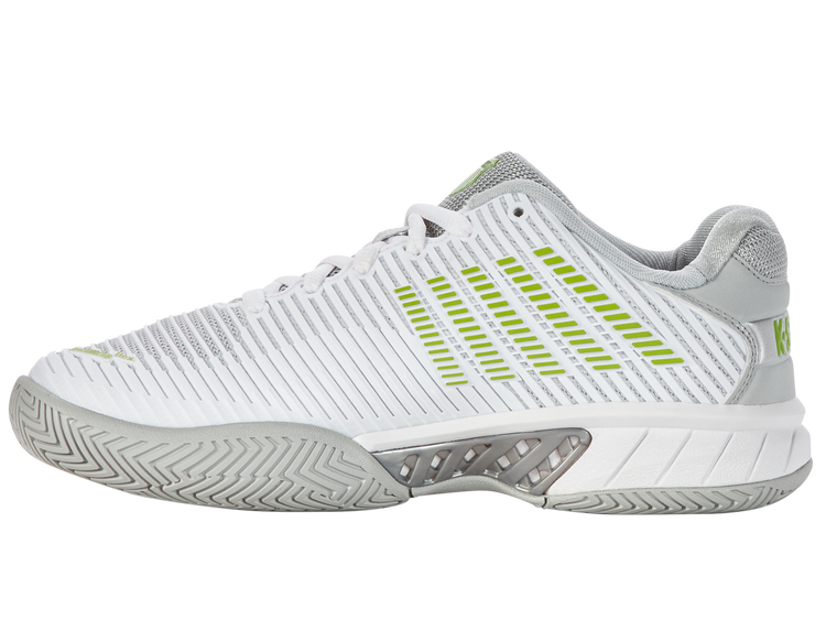 96613-956-M | HYPERCOURT EXPRESS 2 | WHITE/GRAY VIOLET/LIME GREEN