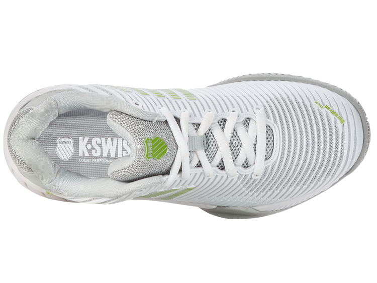 96613-956-M | HYPERCOURT EXPRESS 2 | WHITE/GRAY VIOLET/LIME GREEN