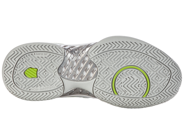 96613-956-M | HYPERCOURT EXPRESS 2 | WHITE/GRAY VIOLET/LIME GREEN