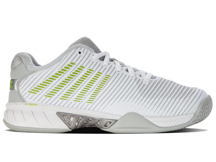 96613-956-M | HYPERCOURT EXPRESS 2 | WHITE/GRAY VIOLET/LIME GREEN