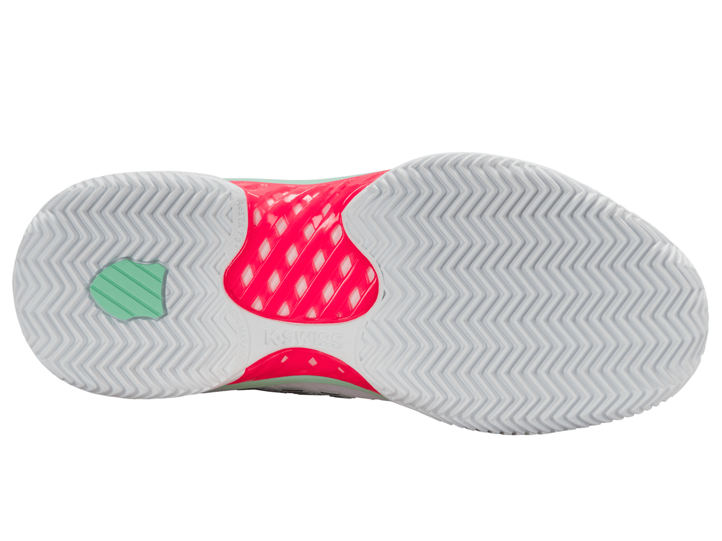 96614 - 178 - M | HYPERCOURT EXPRESS 2 CLAY | WHITE/NEON PASTEL PINK/BLACK - K - Swiss US - FOOTWEAR