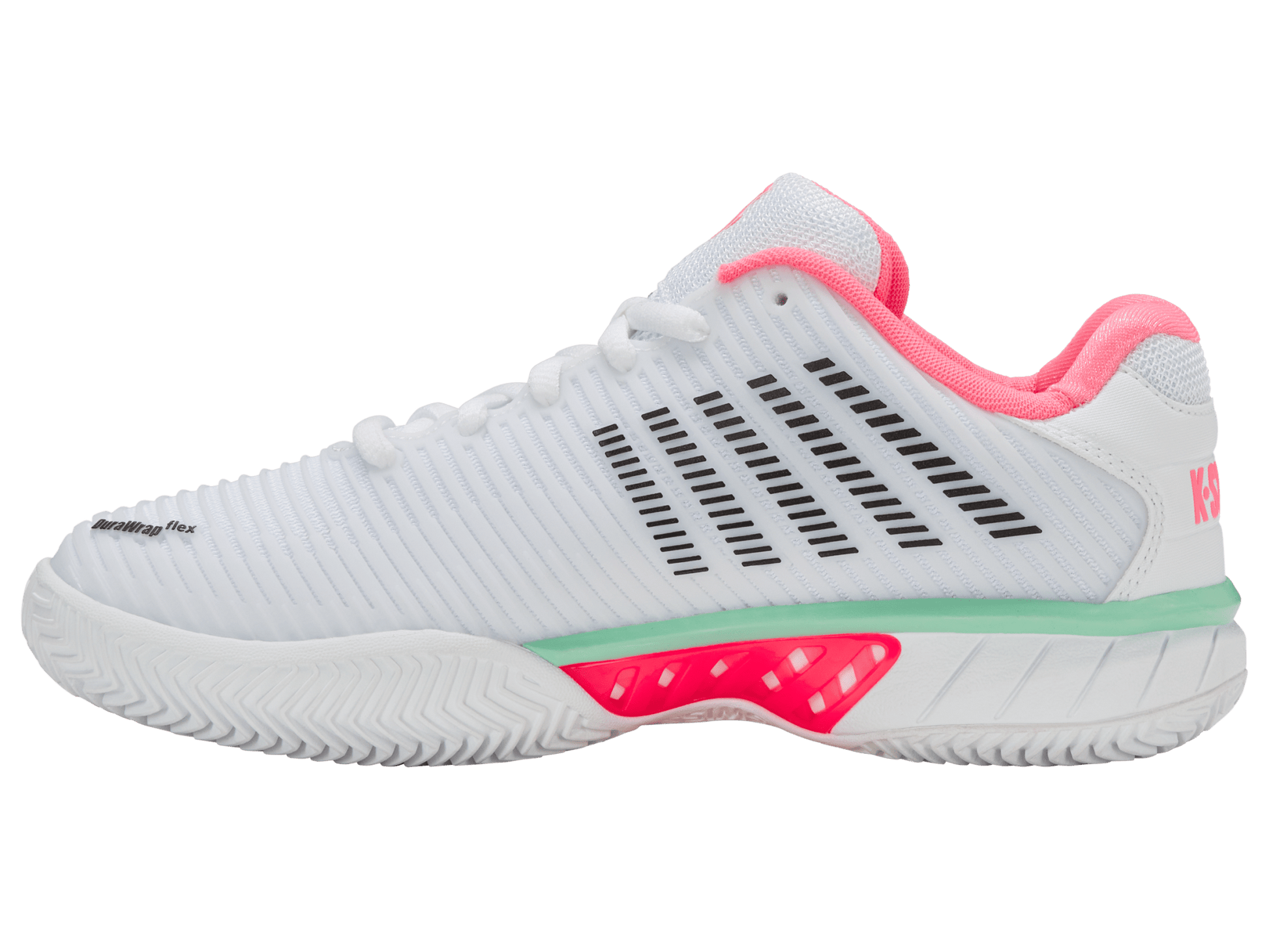 96614 - 178 - M | HYPERCOURT EXPRESS 2 CLAY | WHITE/NEON PASTEL PINK/BLACK - K - Swiss US - FOOTWEAR