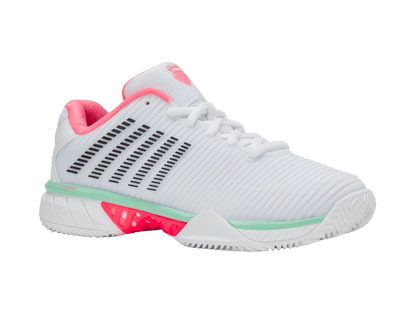 96614 - 178 - M | HYPERCOURT EXPRESS 2 CLAY | WHITE/NEON PASTEL PINK/BLACK - K - Swiss US - FOOTWEAR