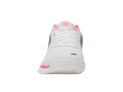 96807 - 178 - W | HYPERCOURT EXPRESS 2 - WIDE | WHITE/NEON PASTEL PINK/BLACK - K - Swiss US - FOOTWEAR