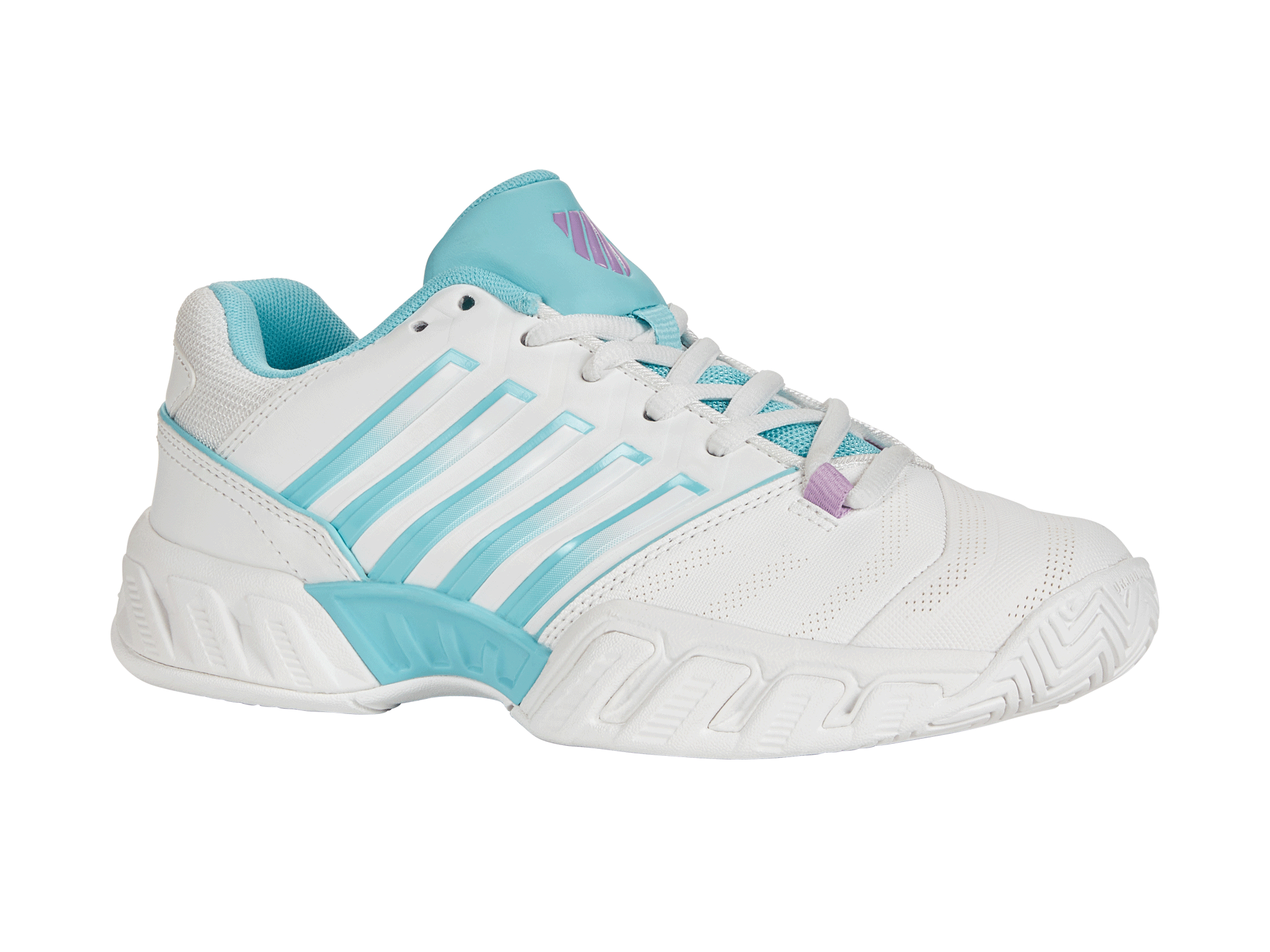 K-Swiss Bigshot Light 4 Womens Tennis Shoe - White/Nile Blue