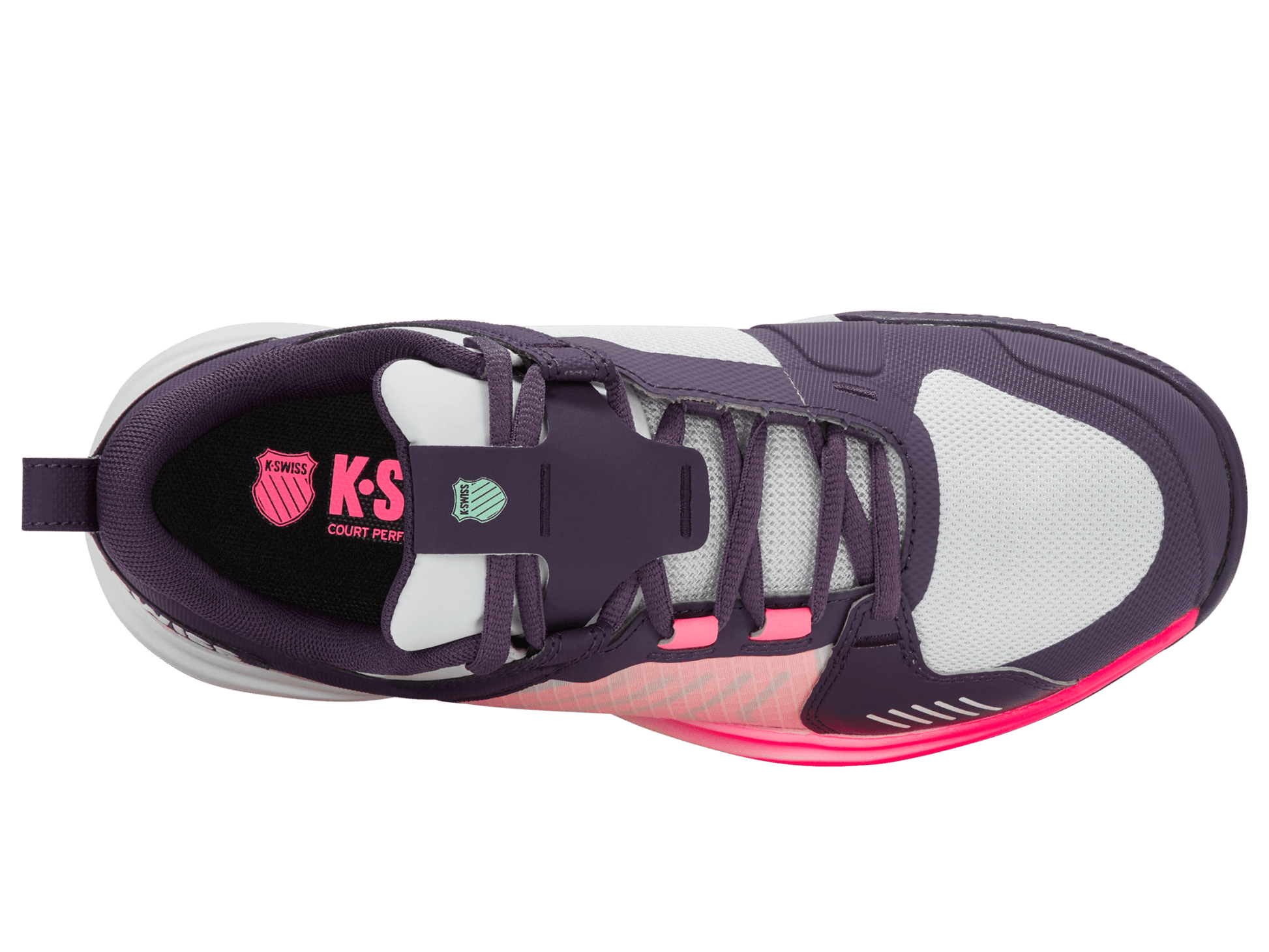 97395 - 593 - M | ULTRASHOT TEAM | PURPLE PLUMERIA/WHITE/NEON PASTEL PINK - K - Swiss US - FOOTWEAR