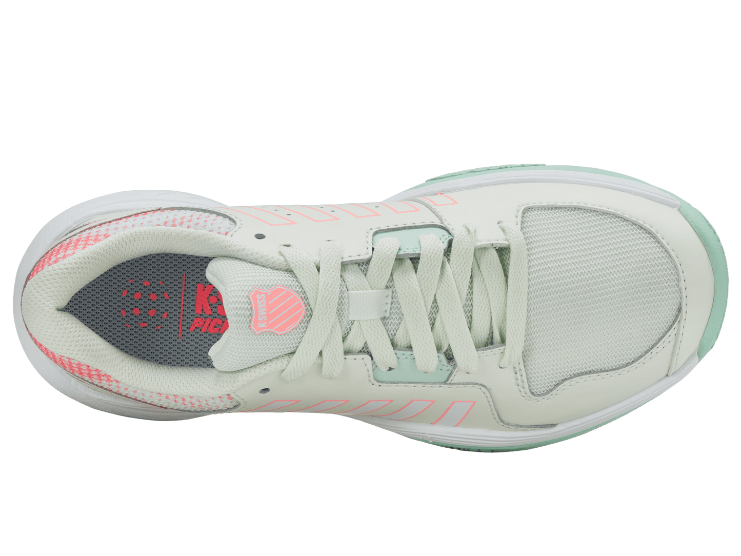K-Swiss Chaussures de tennis pour femme, Blanc/argenté/gris glacier, 5 K-Swiss Chaussures de tennis pour femme, Blanc/argenté/gris glacier, 5