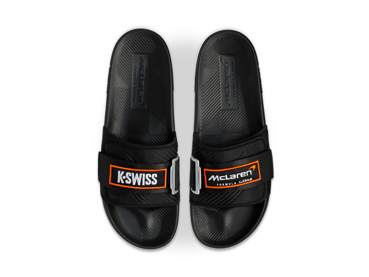 98716-073-M | STRAP SANDAL X MCLAREN | BLACK/PAPAYA