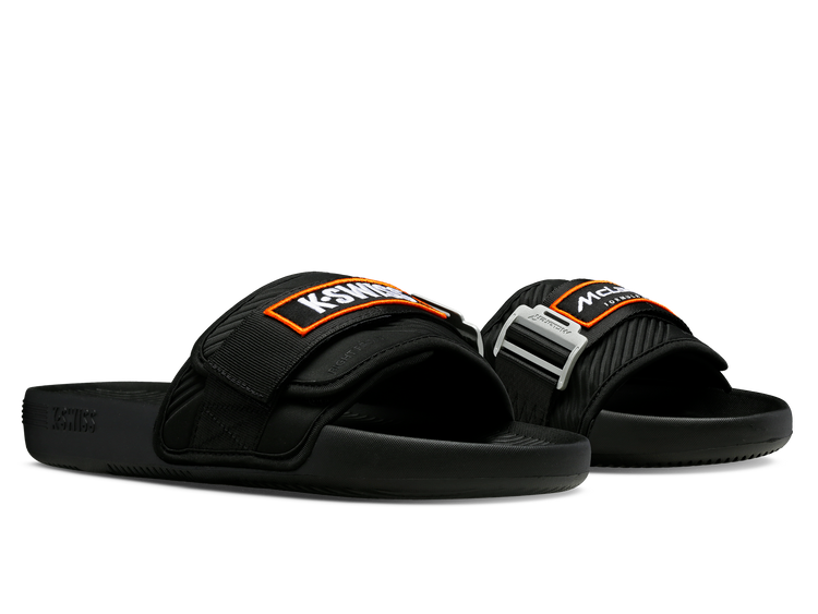 98716-073-M | STRAP SANDAL X MCLAREN | BLACK/PAPAYA