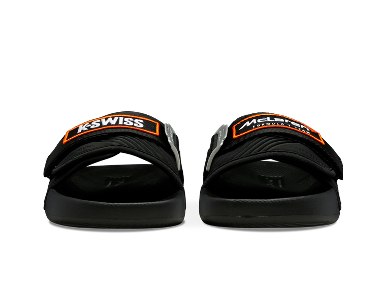 98716-073-M | STRAP SANDAL X MCLAREN | BLACK/PAPAYA