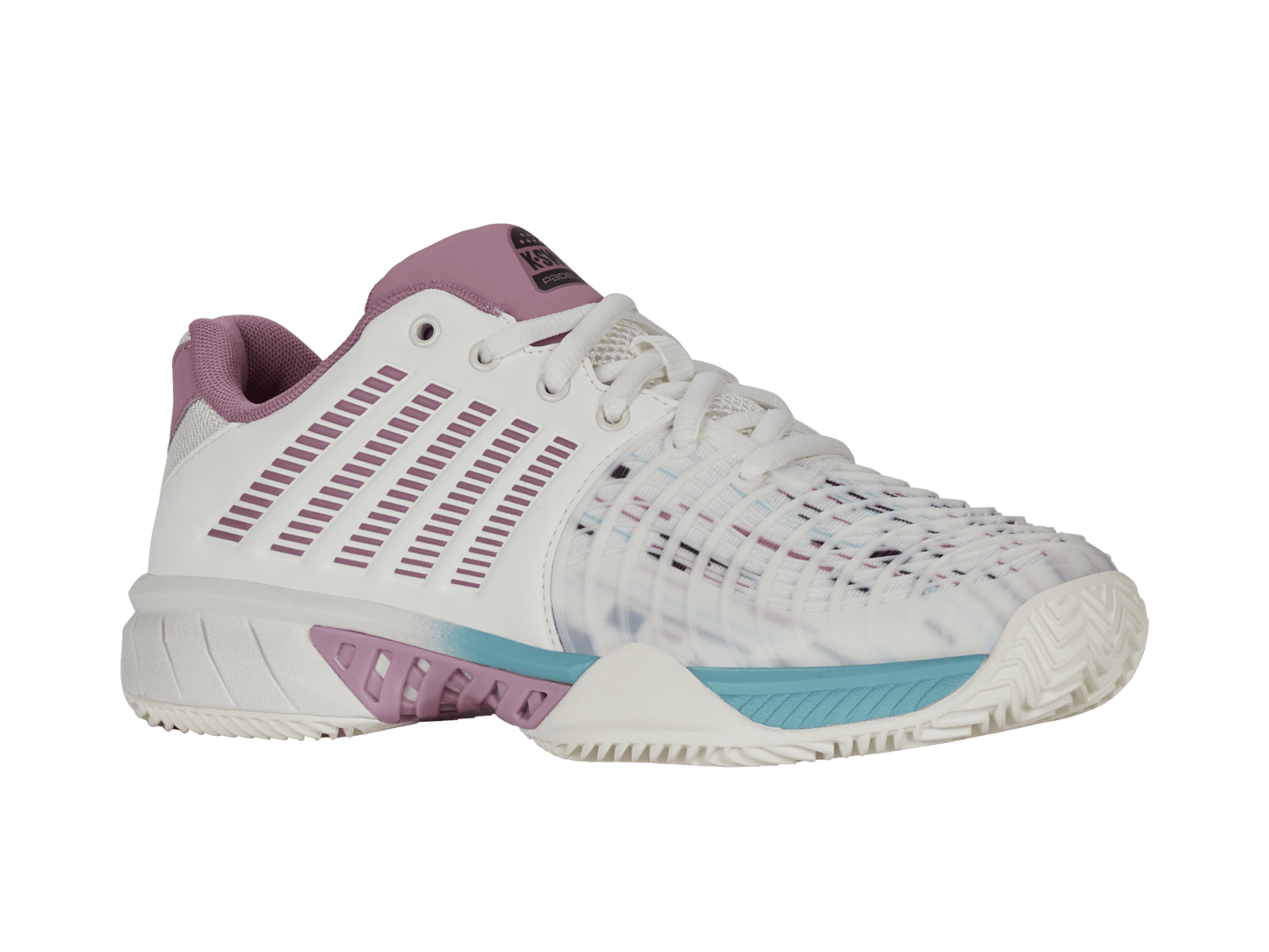 98900 - 966 - M | EXPRESS LIGHT 3 PADEL | SNOW WHITE/LILAS/PASTEL TURQUOISE - K - Swiss US - FOOTWEAR