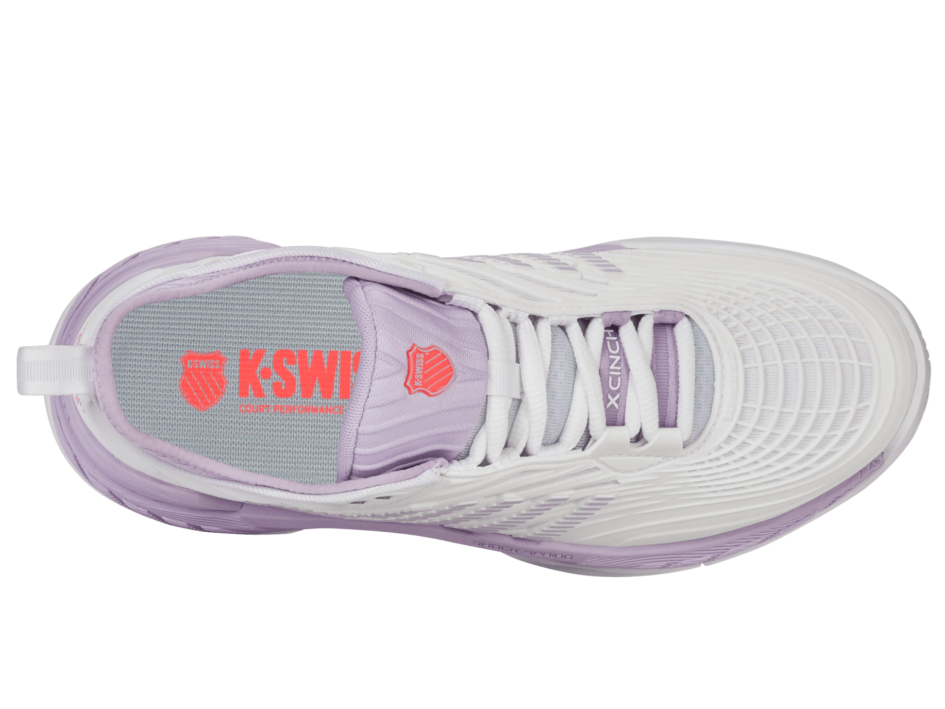 99071 - 182 - M | HYPERCOURT SUPREME 2 | WHITE/ORCHID PETAL/NEON BLAZE - K - Swiss US - FOOTWEAR