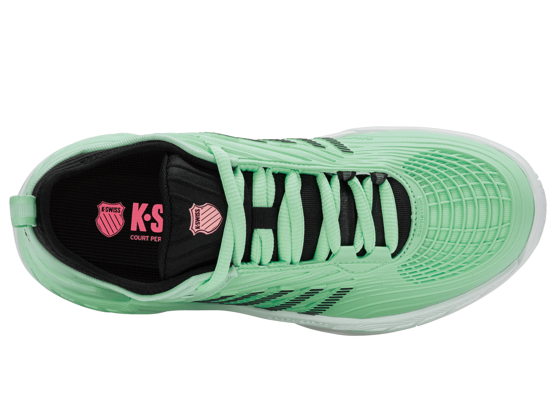 99071 - 368 - M | HYPERCOURT SUPREME 2 | NEON MINT/BLACK/WHITE - K - Swiss US - FOOTWEAR