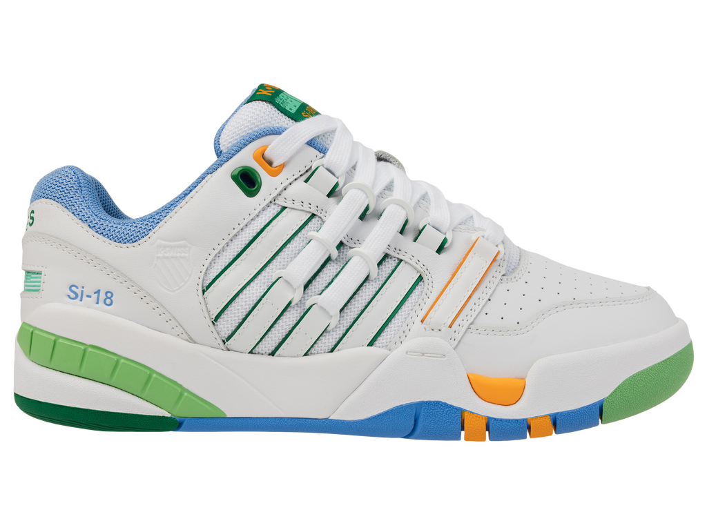 99280-114-M | SI-18 | WHITE/LITTLE BOY BLUE/BRIGHT MARIGOLD/GREEN TABOUR