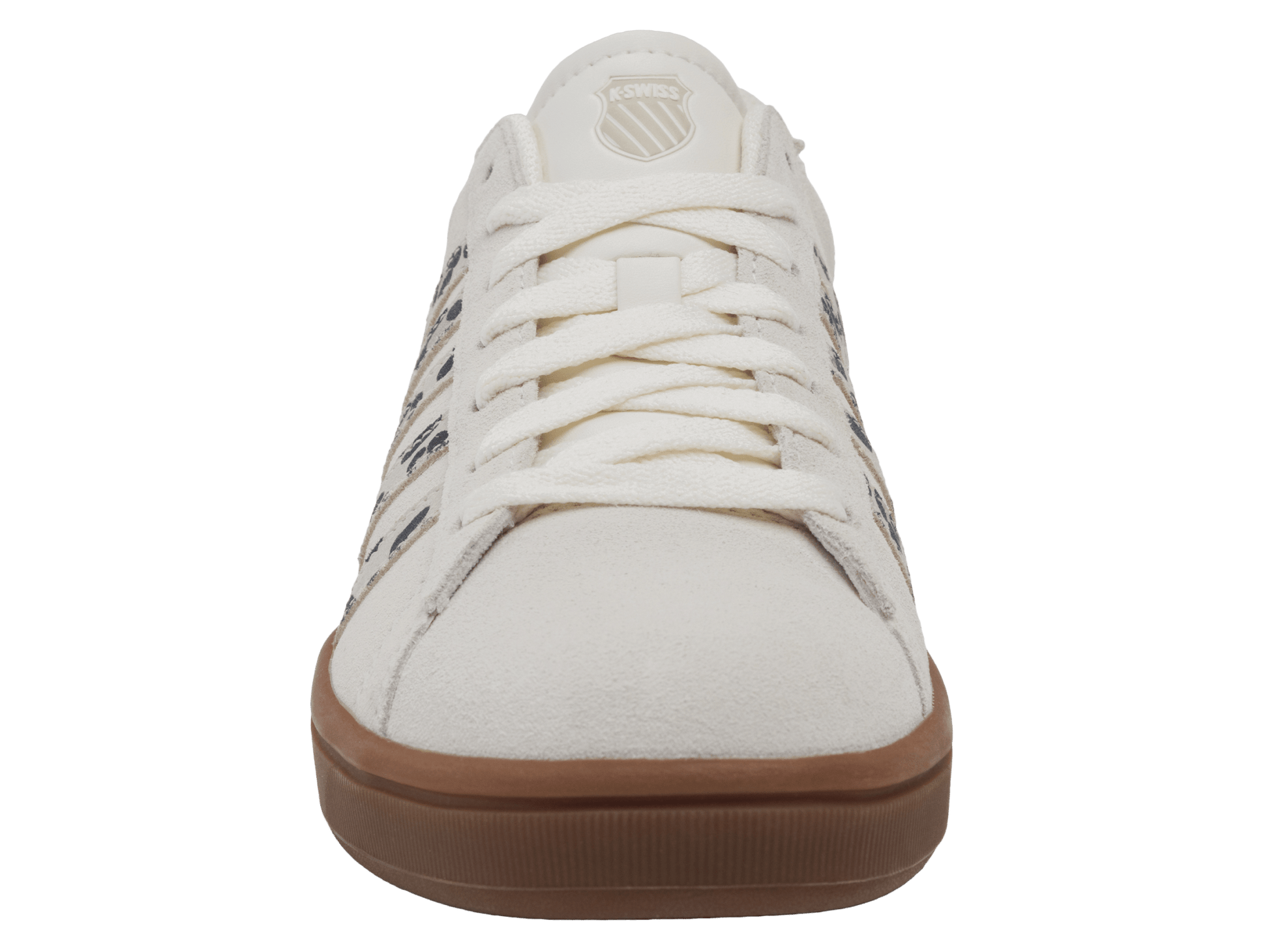 99492 - 148 - M | COURT TIEBREAK II SDE | SNOW WHITE/LIGHT GRAY/LEOPARD/GUM - K - Swiss US - FOOTWEAR
