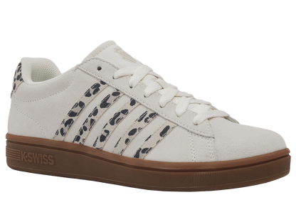 99492 - 148 - M | COURT TIEBREAK II SDE | SNOW WHITE/LIGHT GRAY/LEOPARD/GUM - K - Swiss US - FOOTWEAR